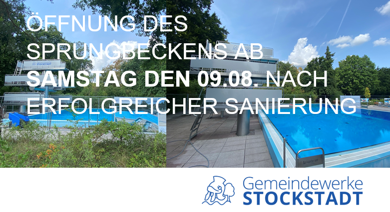 Öffnung des Sprungbeckens